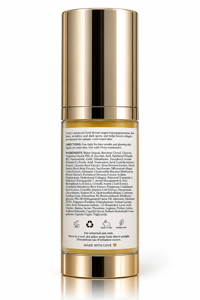 Advanced Gold Serum with Vitamin C + Peptides & Marine