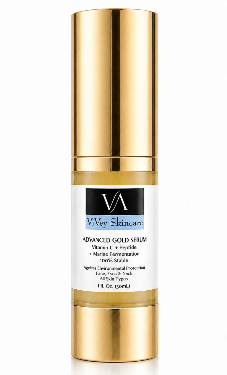 Advanced Gold Serum with Vitamin C + Peptides & Marine